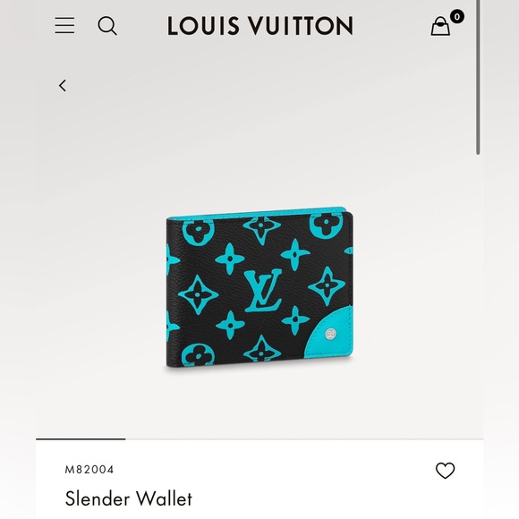 Auth BN Louis Vuitton Blue Monogram Playground Slender Wallet - BNIB - Picture 9 of 10